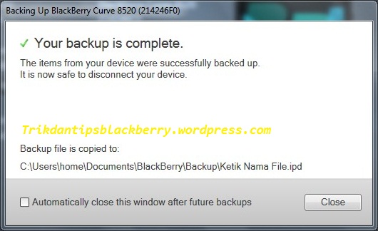 Cara Backup Data BlackBerry dengan Desktop Software