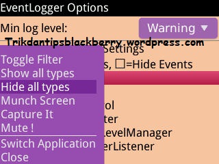 Membersihkan Event Log Pada BlackBerry
